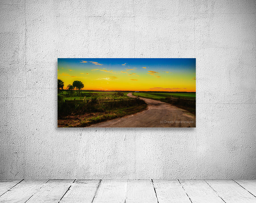 Sunset Serendipity: A Charming Ride Through Rural Floridas Ocala Countryside Wall Preview