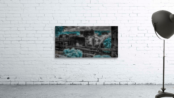 Blue Hues and Bourbon: The Serene Charm of Jack Daniels Blue Factory Wall Preview