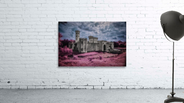 Ethereal Shadows: Newmans Castle in Purple Hues Wall Preview