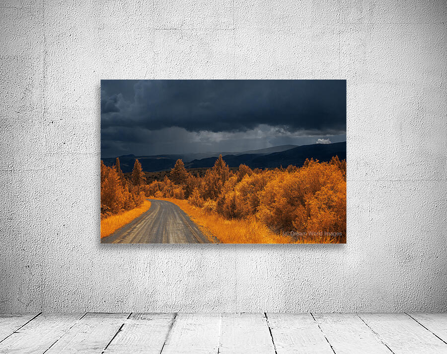 Epic Descent: Montanas Infrared Mountain Road Wall Preview