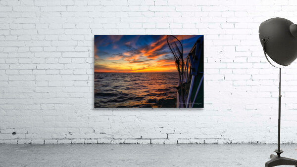 Sailing into Octobers Glow: A Maritime Adventure on the Waves Wall Preview