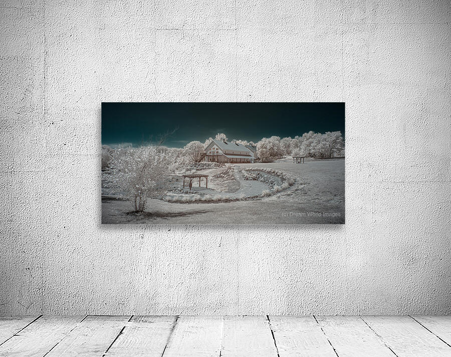 Iowa Winery Bodega: Enchanting Infrared Landscape Unveiled in Vibrant Colors Wall Preview