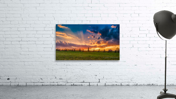 God Rays Over Gettysburg: Sunset at the 73rd New York Volunteer Infantry Regiment Wall Preview