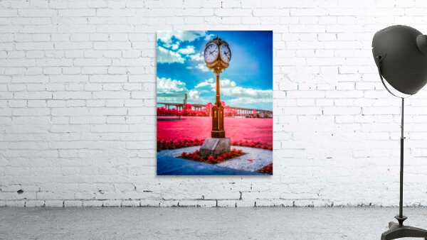 Timeless Radiance: Fort Myers Town Clock in Infrared Wall Preview