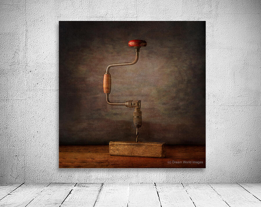 Craftsmans Reverie: Antique Hand Drill in Fine Art Splendor Wall Preview