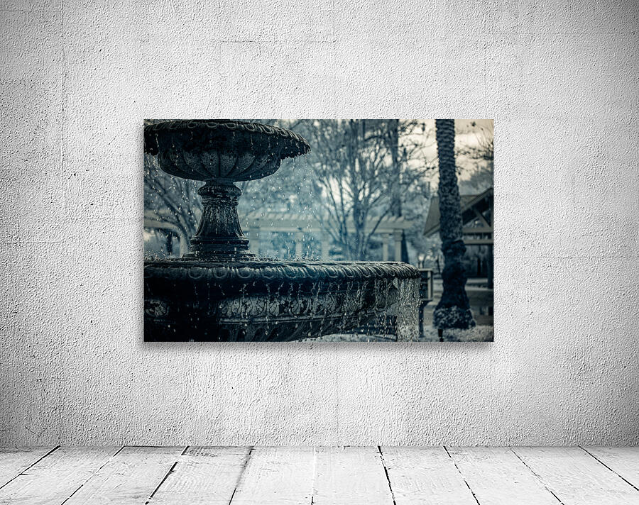 Rainy Day Wonders: Fountain Frozen in time in Saint Marys Georgia Wall Preview