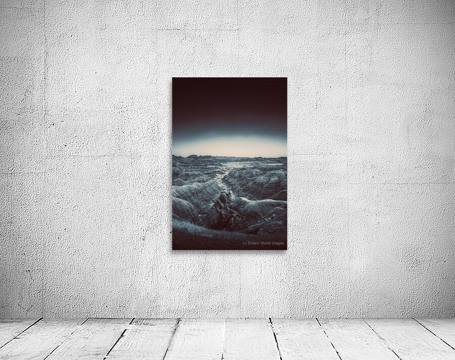 Shadows of the Earth: The Enchanting White River in Badlands Wall Preview