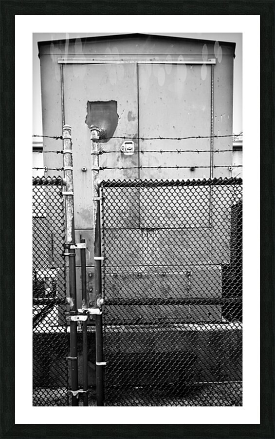 Rust & Live Wire: Industrial Relic in B&W by rongraywolflevinephotoart