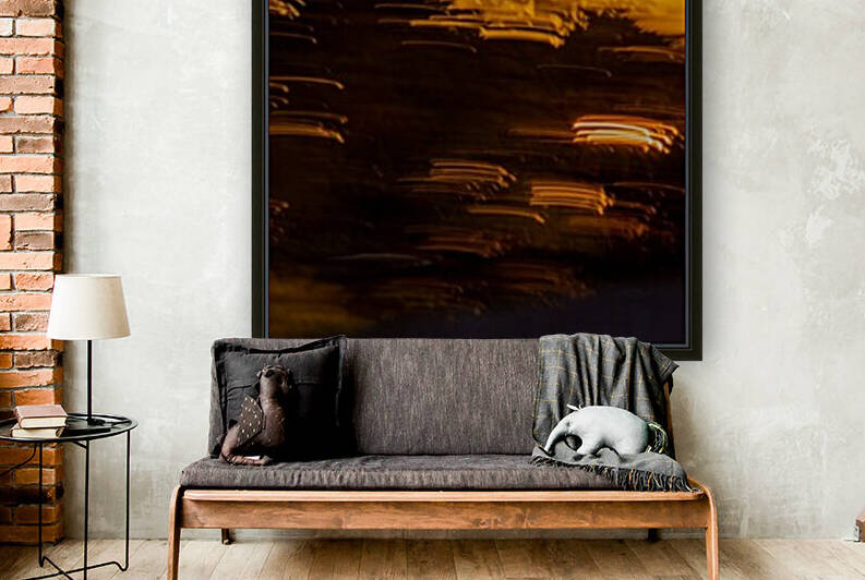 Abstract image featuring orange light and shadows 1 by Grant Cookson