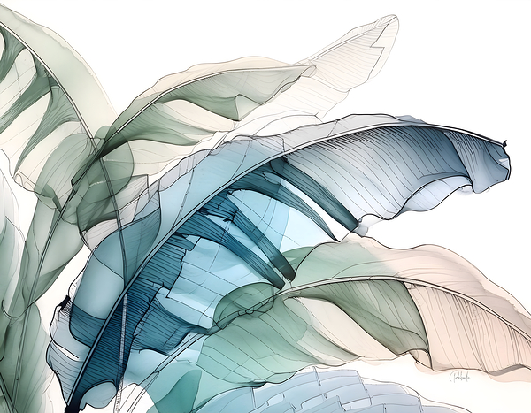 Banana Leaves Ink Wash III Digital Download