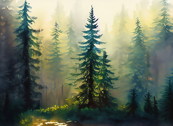 Fir Tree Forest Digital Download