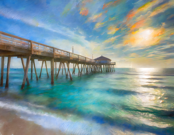 Florida FIshing Pier Digital Download