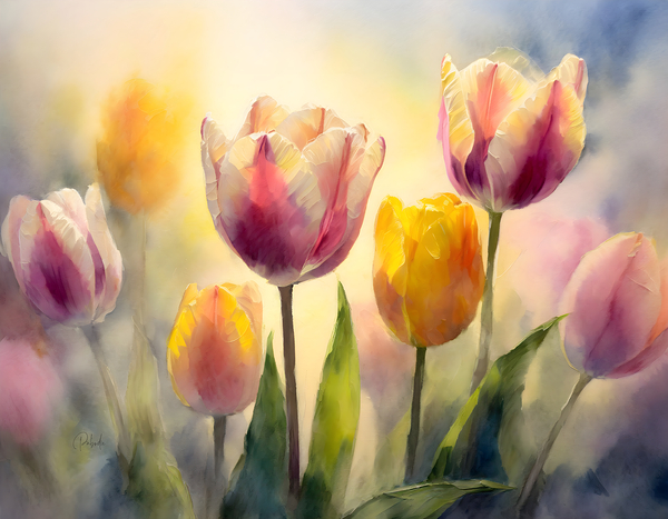 Luminous Tulips Digital Download