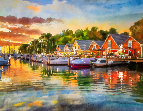 River Living Sunset Digital Download