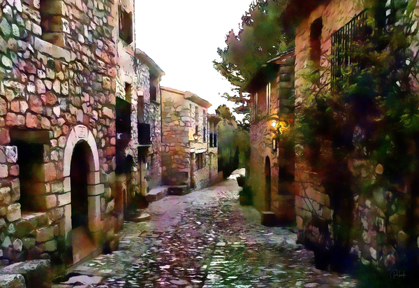 Tuscany Cobblestone Streets and Homes Téléchargement Numérique