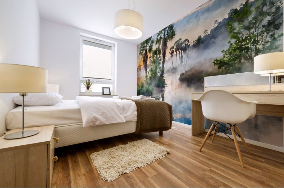 Bayou Sunrise Reflections Mural print
