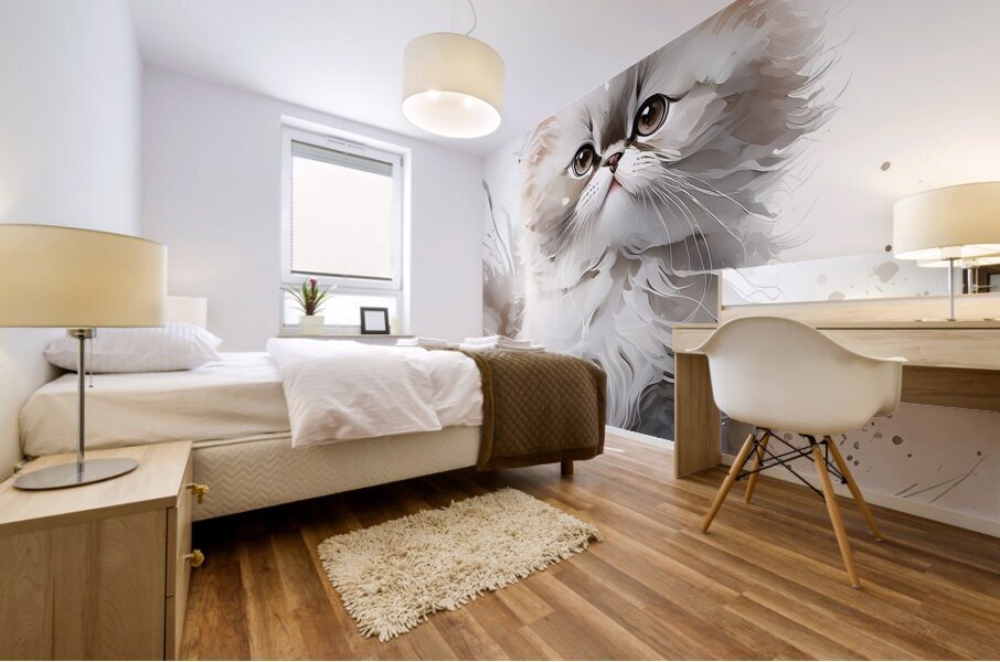 Seal Point Persian Kitten Mural print