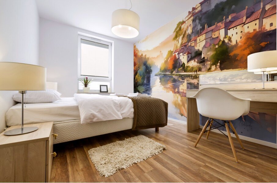 Rocamadour Village Mural print