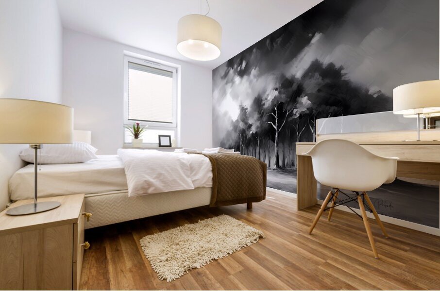 The Stormy Woods Mural print