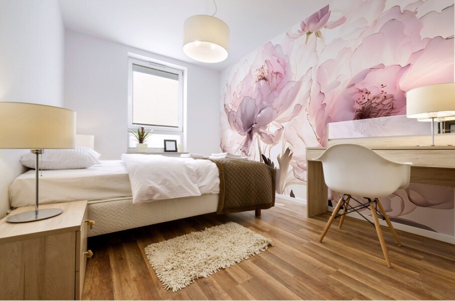 Peonies In Pink Mural print