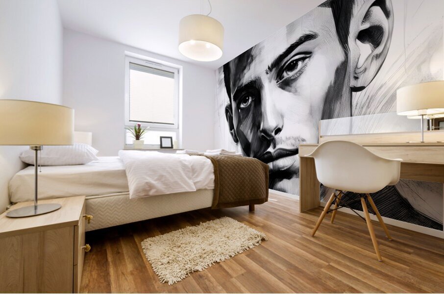 Angular Face Mural print