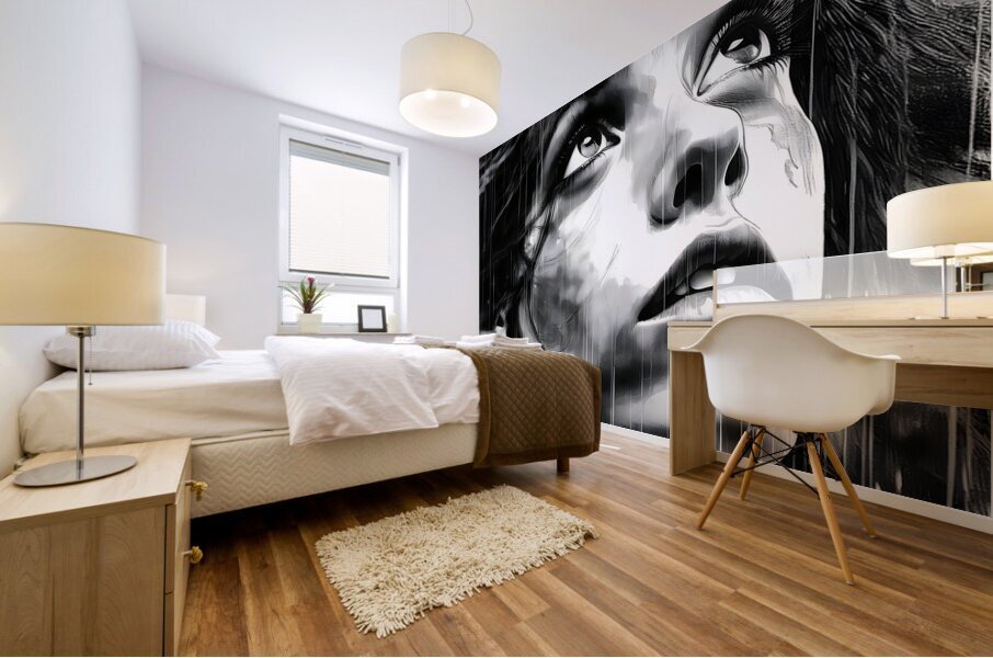 Looking Out At The Rain Impression murale