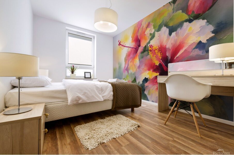 Just For Today Hibiscus Impression murale