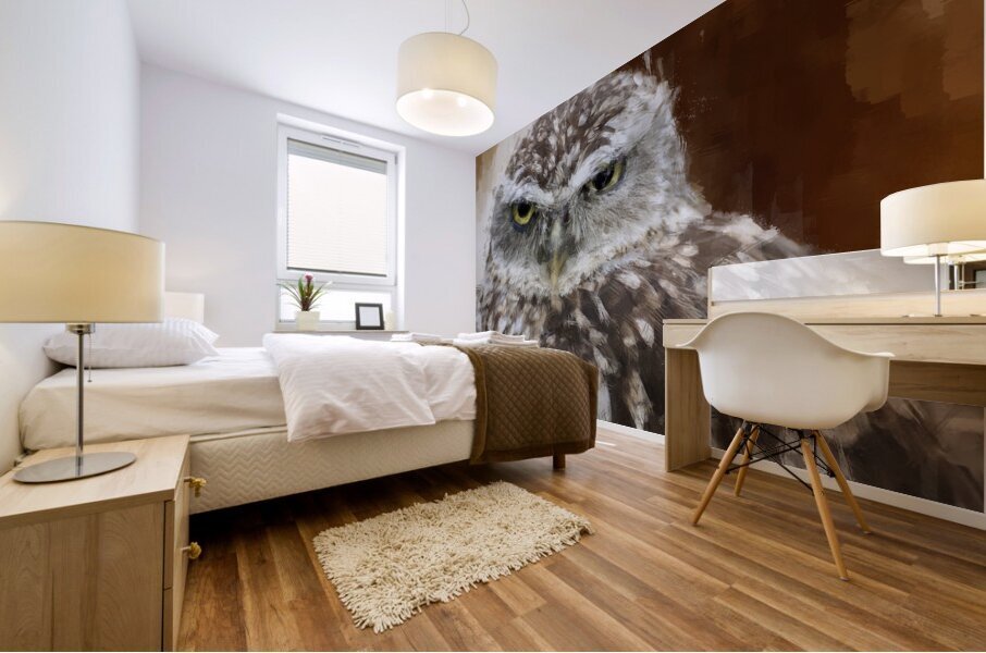 Burrowing Owl Portrait Mural print