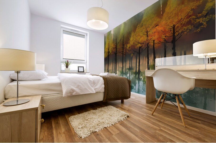 Cypress Trees in the Swamp II Impression murale