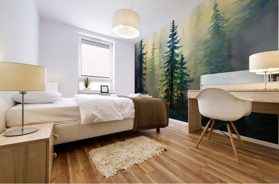 Fir Tree Forest Mural print