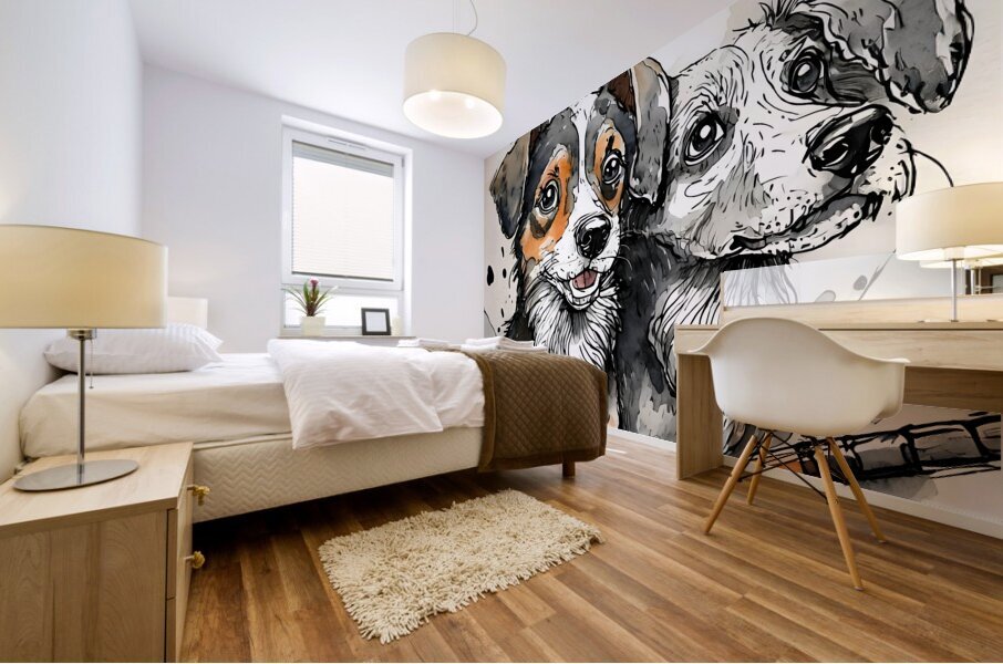Puppy Pals Mural print