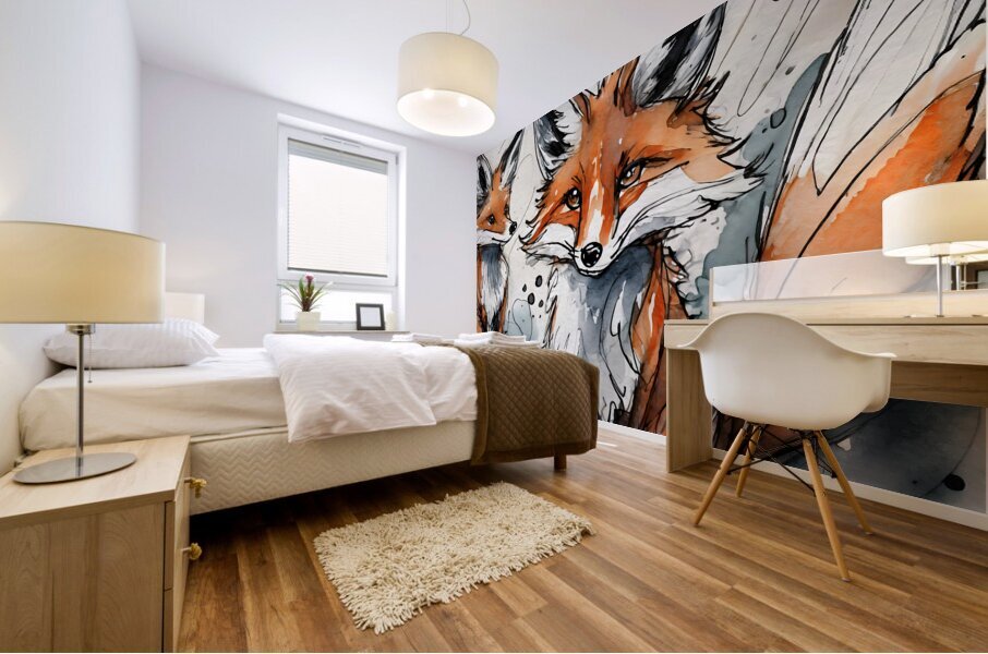 Foxy Friends Mural print