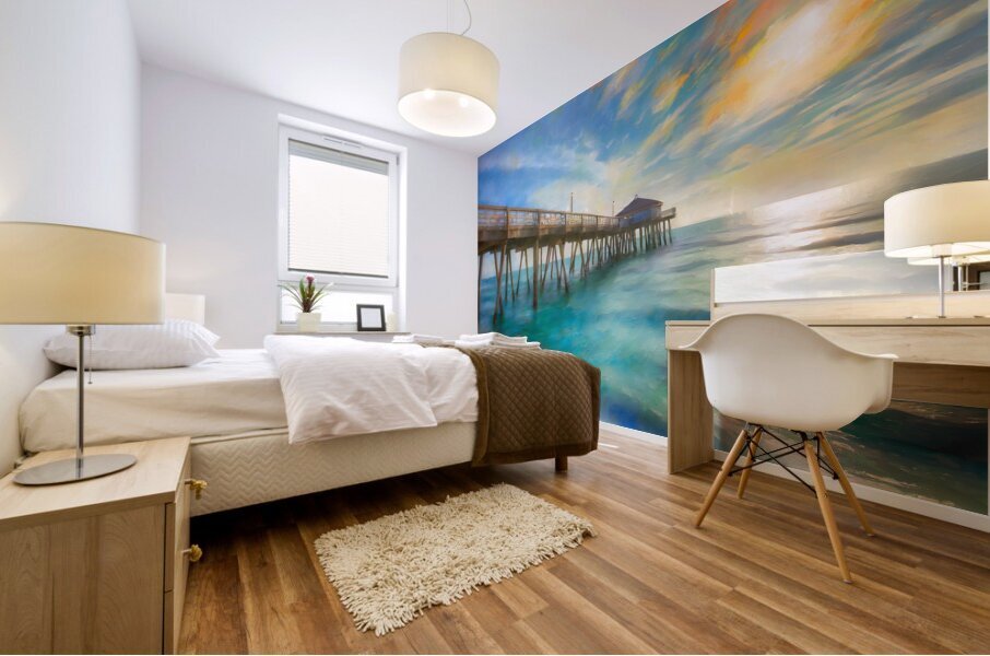 Florida FIshing Pier Mural print