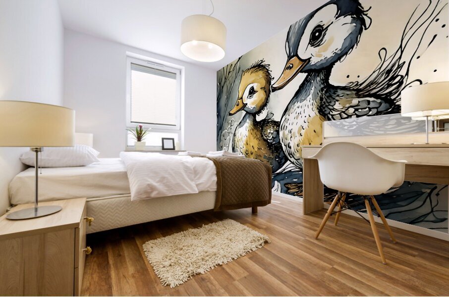 Double Ducks Impression murale