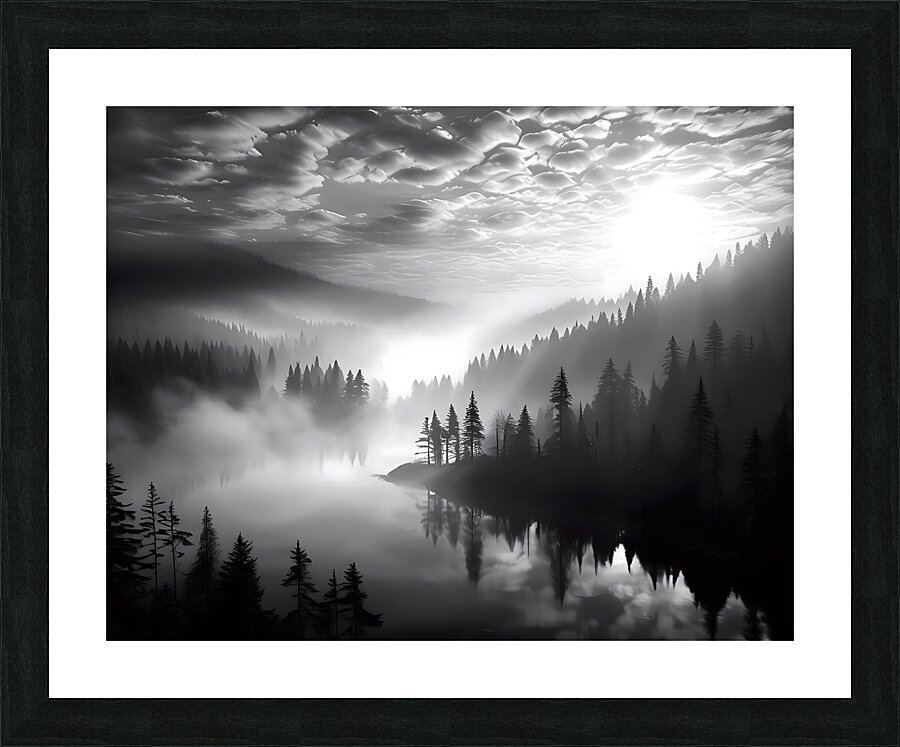 Foggy Valley Picture Frame print