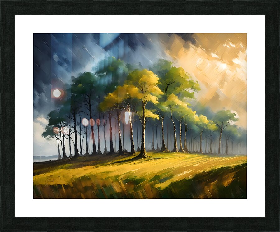 The Light Over The Tree Copse Impression et Cadre photo