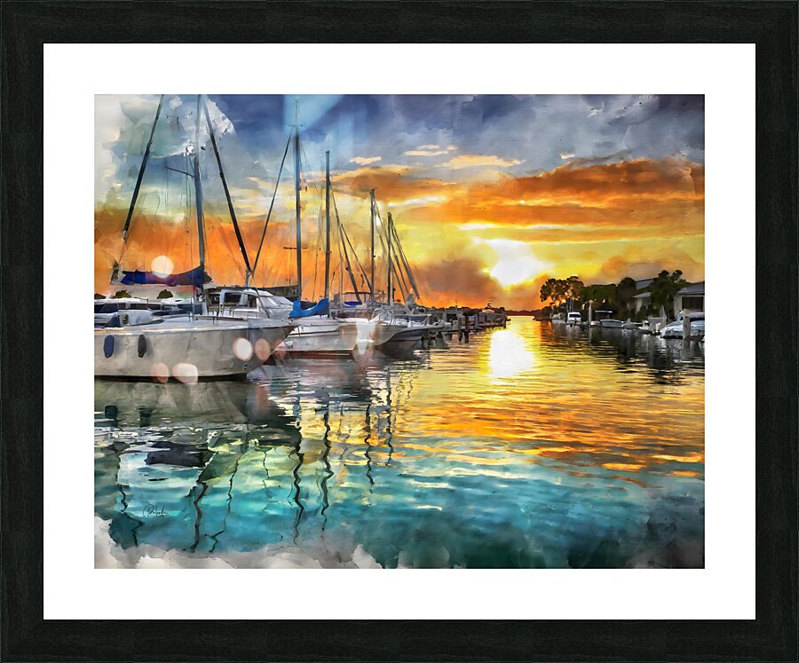 Vermilion River Sunset Picture Frame print