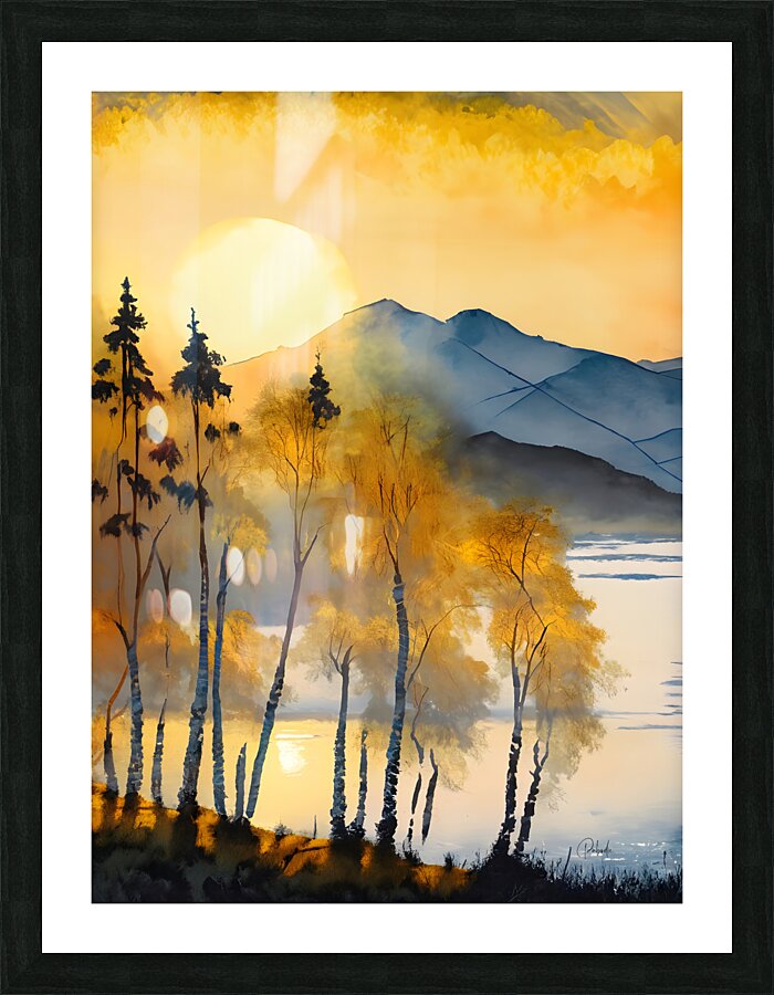 Golden Birches VII Picture Frame print