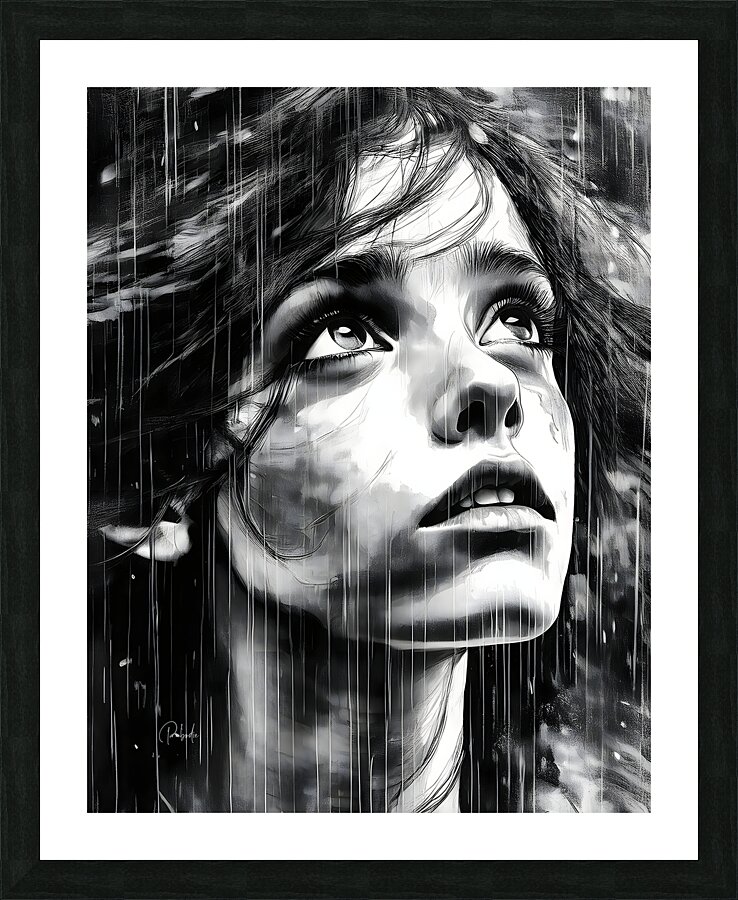 Looking Out At The Rain Impression et Cadre photo