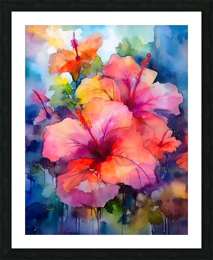 Hibiscus Bouquet Picture Frame print