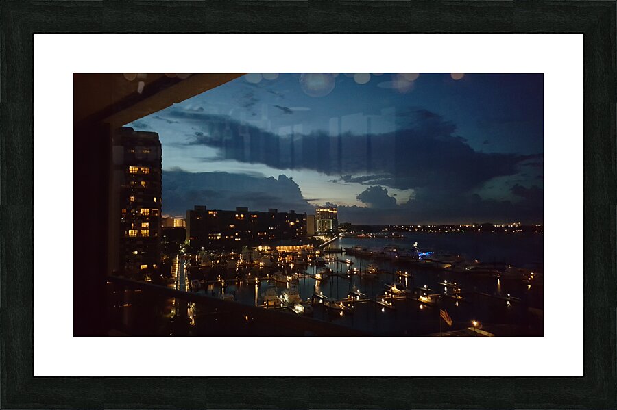 Night Lights at the Marina Picture Frame print