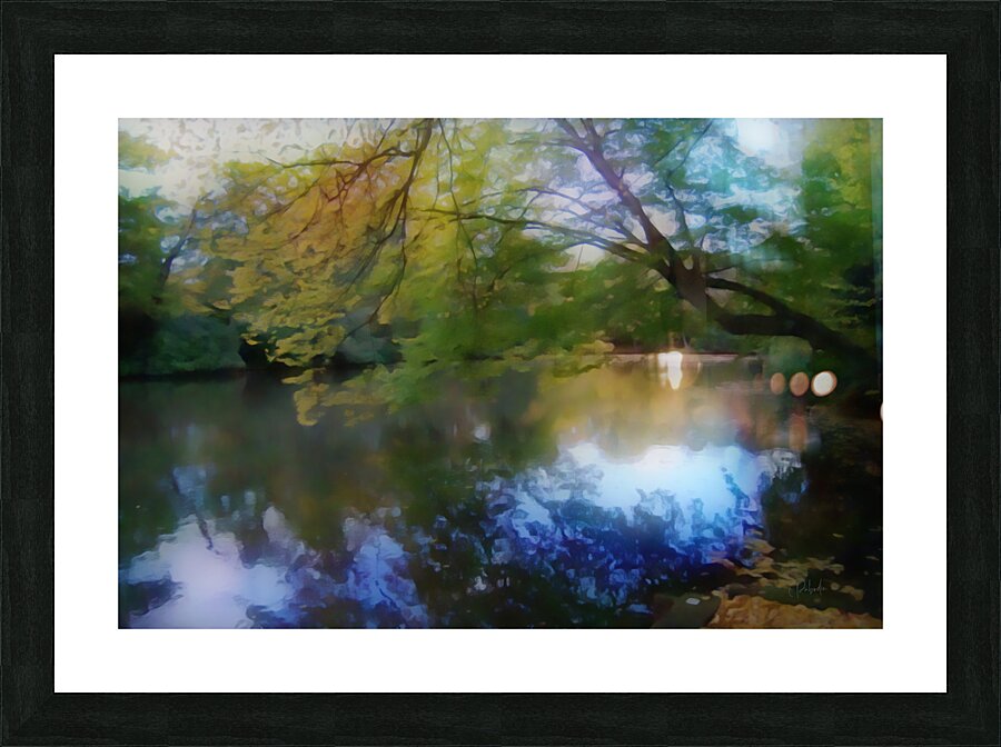 Sunrise Colors Reflecting Across The Lake Picture Frame print
