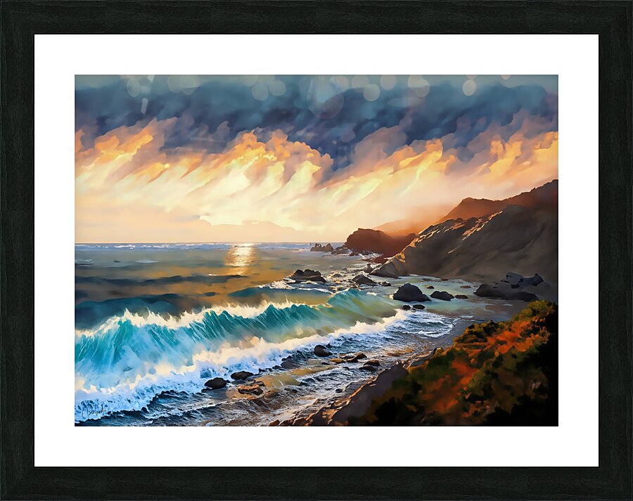 Big Sur California Coastline Picture Frame print