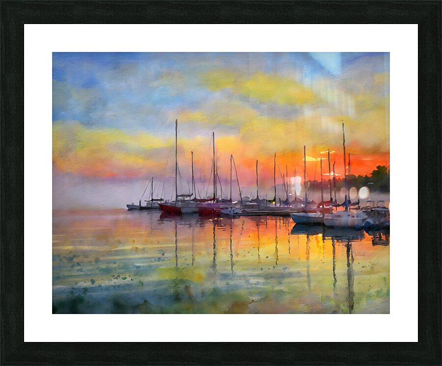Red Sky in the Morning Picture Frame print