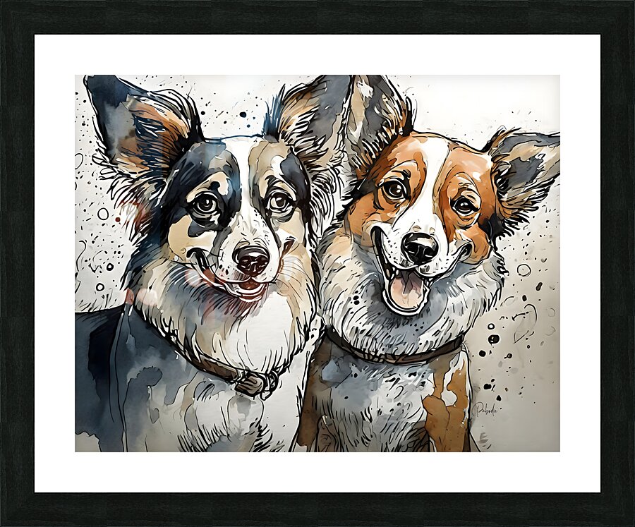 Barking Besties Picture Frame print