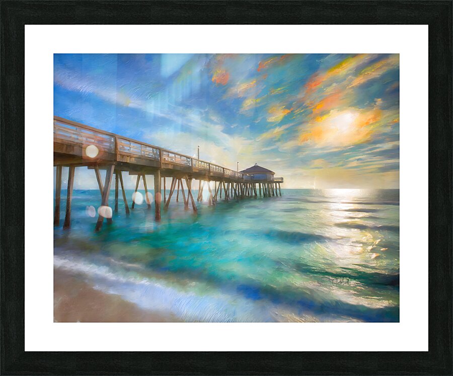 Florida FIshing Pier Picture Frame print