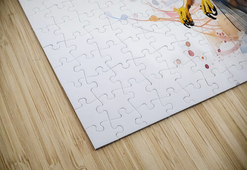 Hawk In Flight Ink Wash Pabodie Art puzzle