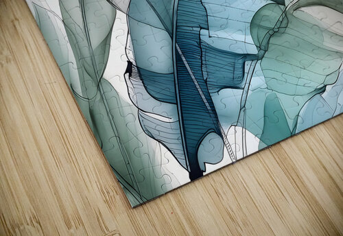 Banana Leaves Ink Wash III Pabodie Art puzzle