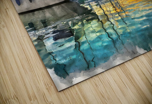 Vermilion River Sunset Pabodie Art puzzle