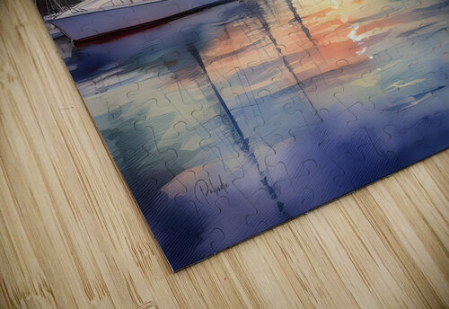 Sunset Along The Canal Pabodie Art puzzle